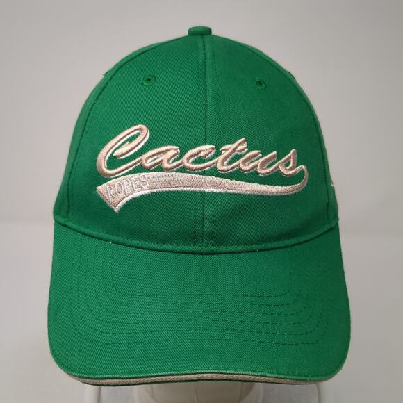 Cactus Ropes Strapback Hat Green One Size Solid Adjustable Embroidered - Picture 2 of 8
